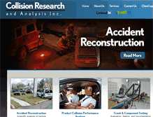 Tablet Screenshot of collisionresearch.com